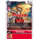 Flamemon BT4-009 C Playset (4x) EN Digimon BT4 Great Legend Sammelkarte