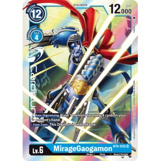 MirageGaogamon BT4-035 SR Super Rare EN Digimon BT4 Great Legend Sammelkarte