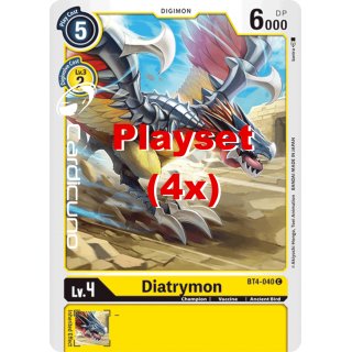 Diatrymon BT4-040 C Playset (4x) EN Digimon BT4 Great Legend Sammelkarte