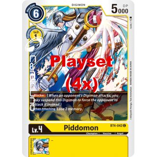 Piddomon BT4-042 C Playset (4x) EN Digimon BT4 Great Legend Sammelkarte