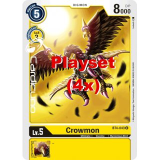 Crowmon BT4-043 U Playset (4x) EN Digimon BT4 Great Legend Sammelkarte
