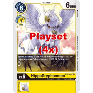 HippoGryphonmon BT4-044 C Playset (4x) EN Digimon BT4 Great Legend Sammelkarte