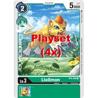 Liollmon BT4-050 C Playset (4x) EN Digimon BT4 Great Legend Sammelkarte