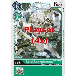 SkullScorpiomon BT4-056 C Playset (4x) EN Digimon BT4 Great Legend Sammelkarte