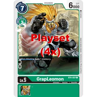 GrapLeomon BT4-057 C Playset (4x) EN Digimon BT4 Great Legend Sammelkarte