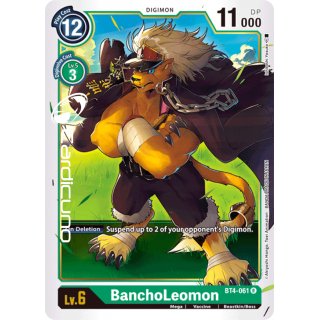 BanchoLeomon BT4-061 R Rare EN Digimon BT4 Great Legend Sammelkarte
