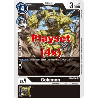 Golemon BT4-066 C Playset (4x) EN Digimon BT4 Great Legend Sammelkarte