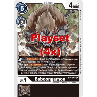 Baboongamon BT4-068 U Playset (4x) EN Digimon BT4 Great Legend Sammelkarte