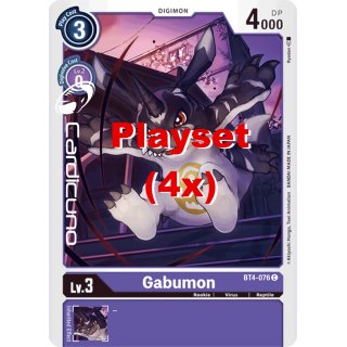 Gabumon BT4-076 C Playset (4x) EN Digimon BT4 Great Legend Sammelkarte