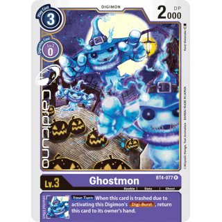 Ghostmon BT4-077 R Rare EN Digimon BT4 Great Legend Sammelkarte