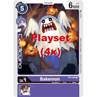 Bakemon BT4-080 U Playset (4x) EN Digimon BT4 Great Legend Sammelkarte
