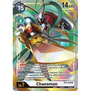 Chaosmon BT4-090 Rare Alternate EN Digimon BT4 Great Legend Sammelkarte