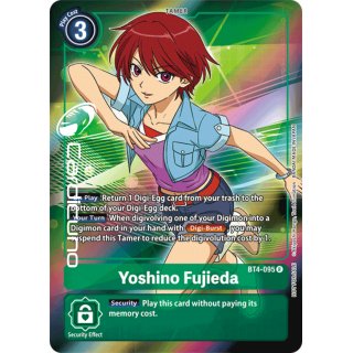 Yoshino Fujieda BT4-095 Rare Alternate EN Digimon BT4 Great Legend Sammelkarte