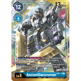 AncientGarurumon BT4-114 Secret Rare Alternate EN Digimon BT4 Great Legend Sammelkarte