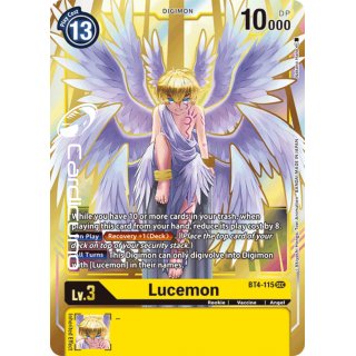 Lucemon BT4-115 Sec Secret Rare EN Digimon BT4 Great Legend Sammelkarte