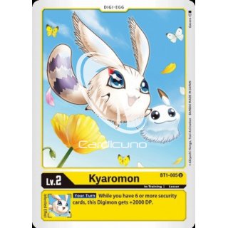 Kyaromon BT1-005 Playset (4x) EN Digimon Karte Gelb