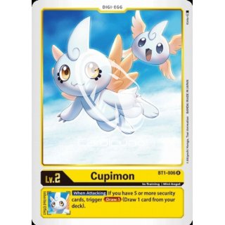 Cupimon BT1-006 Rare EN Digimon Karte Gelb