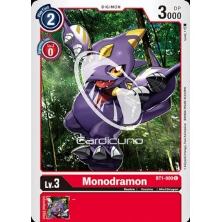 Monodramon BT1-009 Playset (4x) EN Digimon Karte Rot