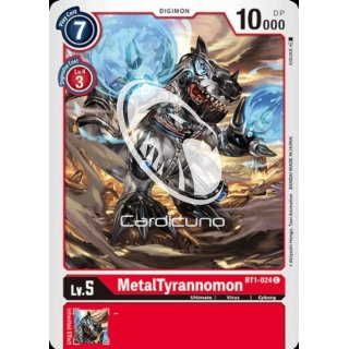 MetalTyrannomon BT1-024 Playset (4x) EN Digimon Karte Rot