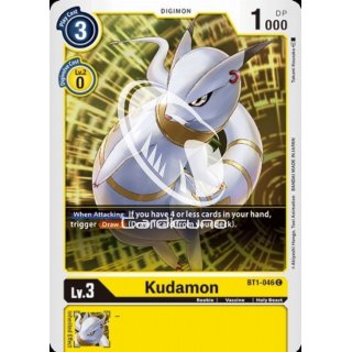 Kudamon BT1-046 Playset (4x) EN Digimon Karte Gelb