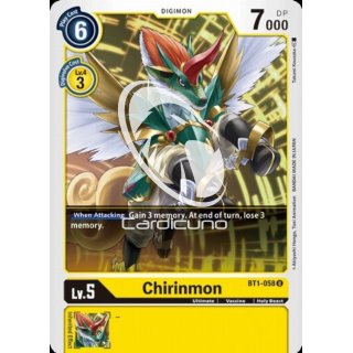 Chirinmon BT1-058 Playset (4x) EN Digimon Karte Gelb