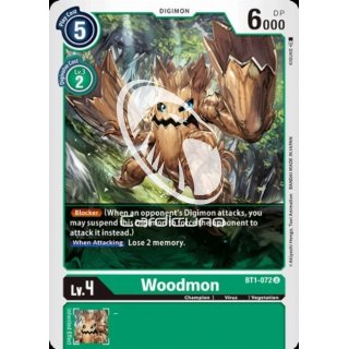Woodmon BT1-072 Playset (4x) EN Digimon Karte Grün