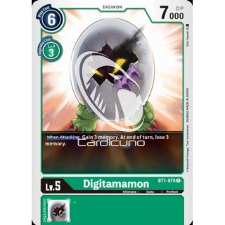 Digitamamon BT1-075 Playset (4x) EN Digimon Karte Grün