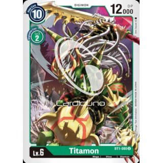 Titamon BT1-080 Playset (4x) EN Digimon Karte Grün