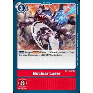 Nuclear Laser BT1-092 Playset (4x) EN Digimon Karte Rot
