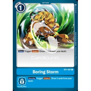 Boring Storm BT1-097 Playset (4x) EN Digimon Karte Blau