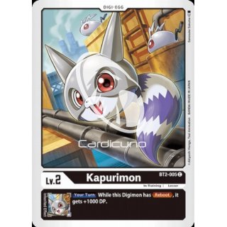 Kapurimon BT2-005 Playset (4x) EN Digimon Karte Schwarz