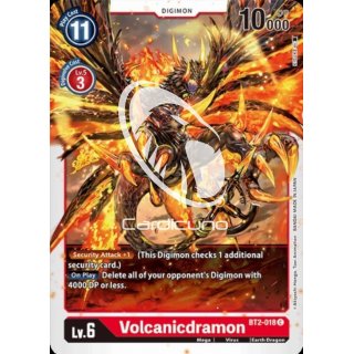 Volcanicdramon BT2-018 Playset (4x) EN Digimon Karte Rot