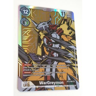 WarGreymon BT2-065 Alt Super Rare EN Digimon Karte Schwarz
