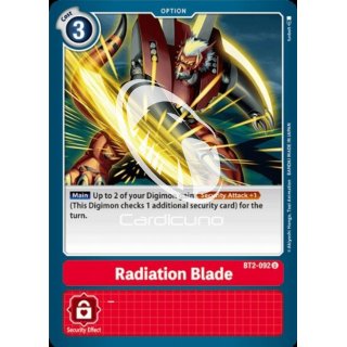 Radiation Blade BT2-092 Playset (4x) EN Digimon Karte Rot
