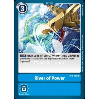 River of Power BT2-095 Playset (4x) EN Digimon Karte Blau
