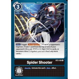 Spider Shooter BT2-105 Playset (4x) EN Digimon Karte Schwarz
