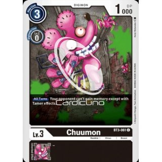 Chuumon BT3-061 Playset (4x) EN Digimon Karte Schwarz