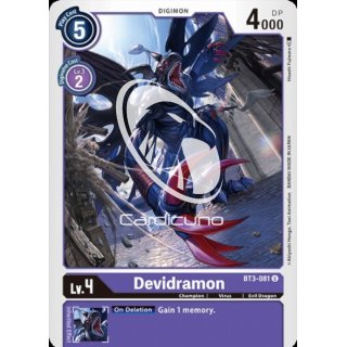 Devidramon BT3-081 Playset (4x) EN Digimon Karte Lila