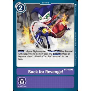 Back for Revenge! BT3-109 Playset (4x) EN Digimon Karte Lila