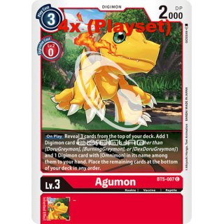 Agumon BT5-007 Playset (4x) EN Digimon BT5 Battle Of Omni Sammelkarte