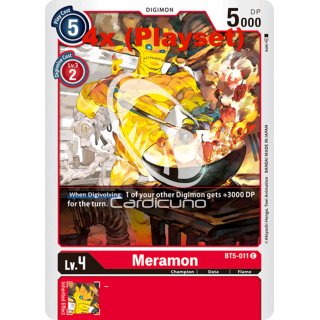 Meramon BT5-011 Playset (4x) EN Digimon BT5 Battle Of Omni Sammelkarte