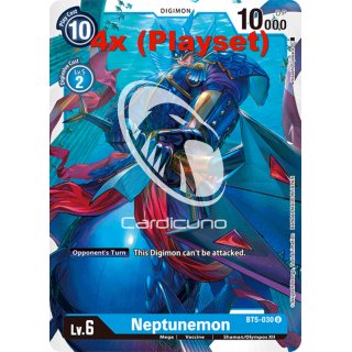 Neptunemon BT5-030 Playset (4x) EN Digimon BT5 Battle Of Omni Sammelkarte
