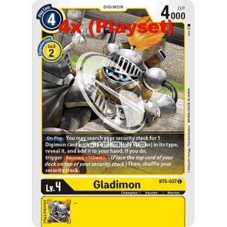 Gladimon BT5-037 Playset (4x) EN Digimon BT5 Battle Of Omni Sammelkarte