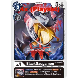 BlackGaogamon BT5-064 Playset (4x) EN Digimon BT5 Battle Of Omni Sammelkarte