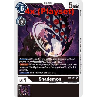 Shademon BT5-065 Playset (4x) EN Digimon BT5 Battle Of Omni Sammelkarte