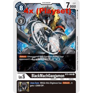 BlackMachGaogamon BT5-068 Playset (4x) EN Digimon BT5 Battle Of Omni Sammelkarte