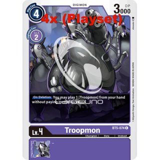 Troopmon BT5-074 Playset (4x) EN Digimon BT5 Battle Of Omni Sammelkarte