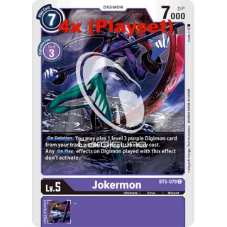 Jokermon BT5-078 Playset (4x) EN Digimon BT5 Battle Of Omni Sammelkarte