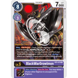 BlackWarGrowlmon BT5-079 R EN Digimon BT5 Battle Of Omni Sammelkarte