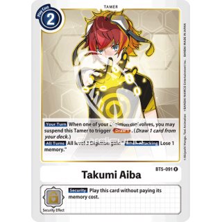 Takumi Aiba BT5-091 R EN Digimon BT5 Battle Of Omni Sammelkarte